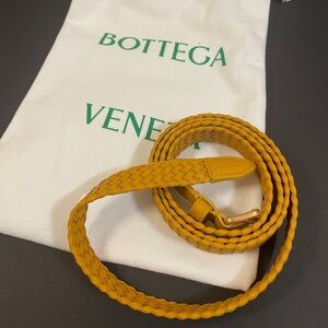 Bottega Veneta Camel Brown Braided Leather Belt NWOT